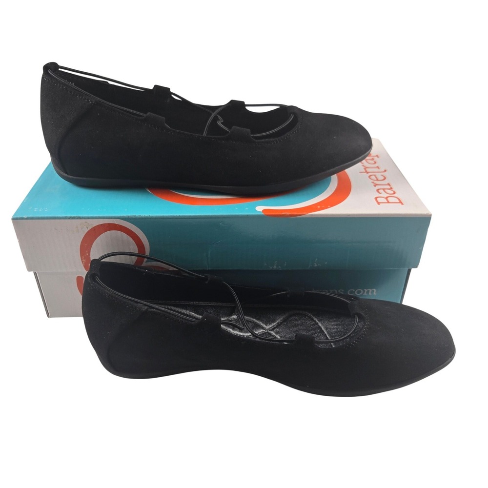 BareTraps Jackeline Black Ballet Flats Memory Foam Slip On Shoes Womens 8.5 M
